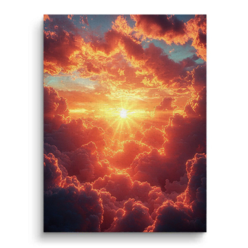 Strahlendes Wolke Sonnenuntergang - Leinwandbild