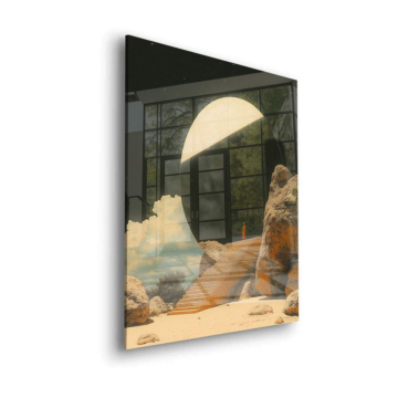 Surréaliste éclipse escalier - tableau en verre acrylique