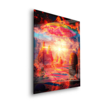Himmlisch Wüste Sonnenaufgan - Acrylglasbild