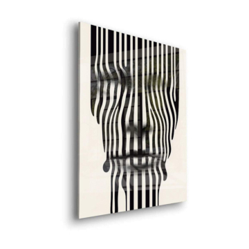 Melting Barcode Gesicht - Acrylglasbild