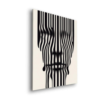 Rostro melting barcode - cuadro Dibond mate