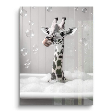 Girafe bulle bain - tableau PVC brillant