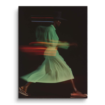 Difuminado verde vestido movimiento - cuadro PVC mate