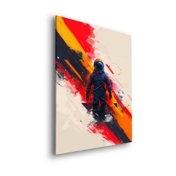 Astronaut Abstract Stripe Dibond Matt Art