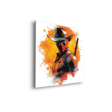 Deadpool Inspired Cowboy Dibond Matt Art