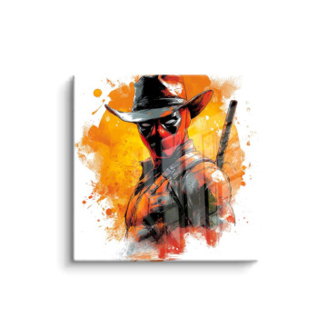 Deadpool Inspired Cowboy PVC Gloss Art