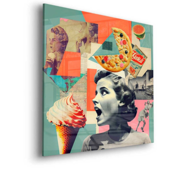 Retro-Eiscreme im Pop-Art-Stil - Acrylglasbild