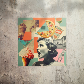 Retro Pop Art Ice Cream Poster Art