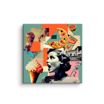 Helado retro de arte pop - cuadro PVC mate