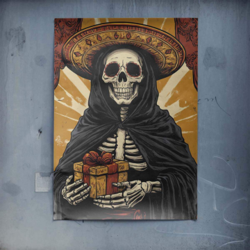 Santa Muerte jako dawca prezentów - plakat