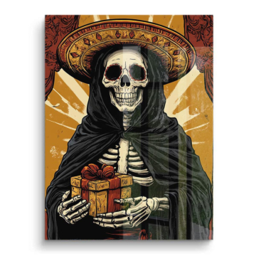 Santa Muerte Gift Giver - cuadro PVC brillante