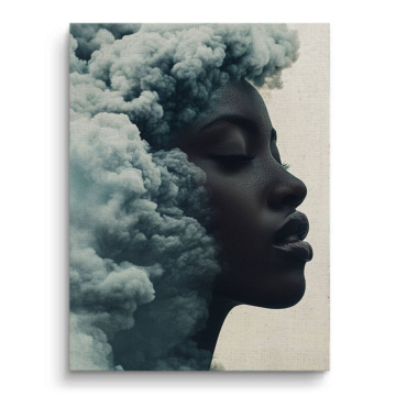 Wolke Haar Frauenporträt - Leinwandbild