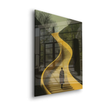 Winding Stairway Silhouette Acrylic Glass Art