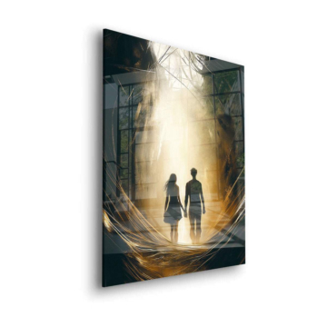 Paar auf dem Weg ins Licht - Acrylglasbild