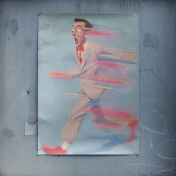 Rozmyty biegacz w sprincie - plakat