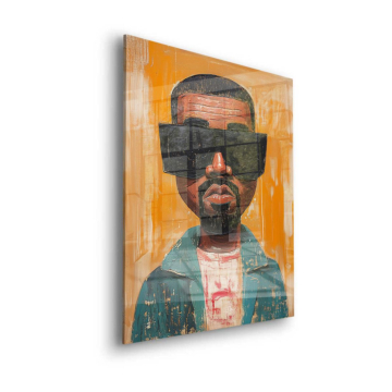 Kanye West Inspired Pop Portrait Acrylic Glass Art