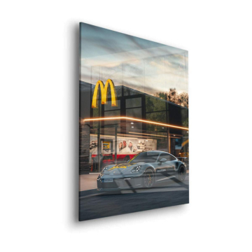 Porsche McDonalds Night Drive Acrylic Glass Art