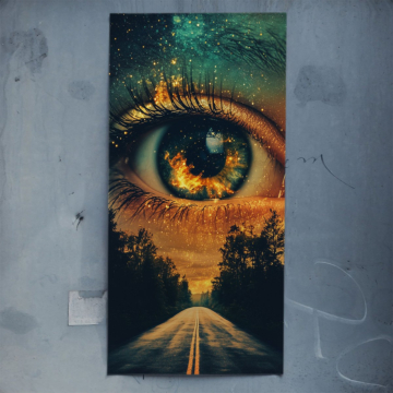 Straße durch Augengalaxie - Poster