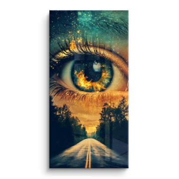 Œil galaxy route - tableau PVC brillant