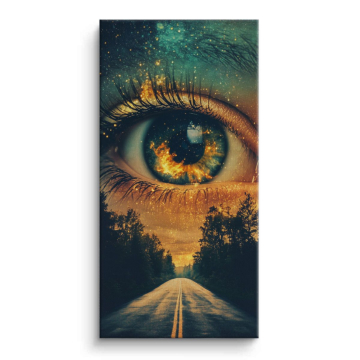 Straße durch Augengalaxie - Leinwandbild