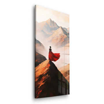 Red Cloak Mountain Vista Acrylic Glass Art