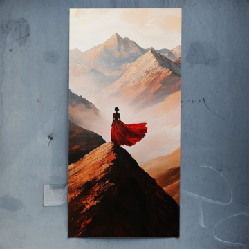 Red Cloak Mountain Vista Poster Art