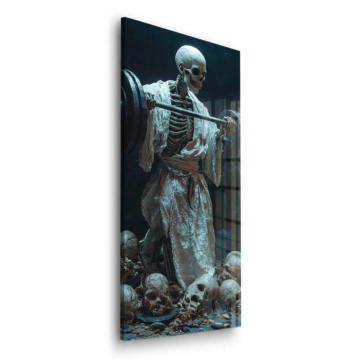 Skelett Weightlifte - Acrylglasbild