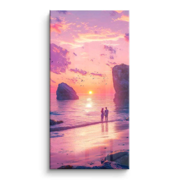 Romantic Beach Sunset PVC Gloss Art