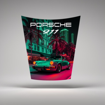 Porsche 911 Hood Premium Automotive Decor - Design 06, Gloss Finish