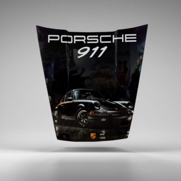 Porsche 911 Hood Luxury Automotive Decor - Design 27, Gloss Finish