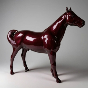 Metallic Designer Interior Horse Sculpture