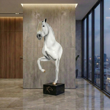 Natural Horse on Pedestal Designer Figure