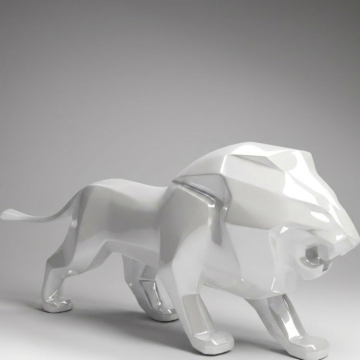 Gloss Decorative Peugeot Lion Sculpture