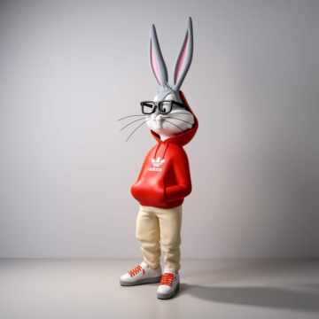 Gloss Character Art Bugs Bunny Decorative Figure, 168 cm