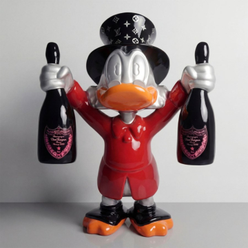 Satin Statement Pop Art Scrooge Duck Decor