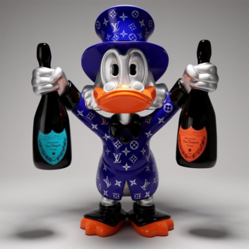 Satin Character Art Scrooge Duck Designer Figure