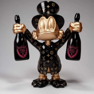 Scrooge Duck Statement Sculpture