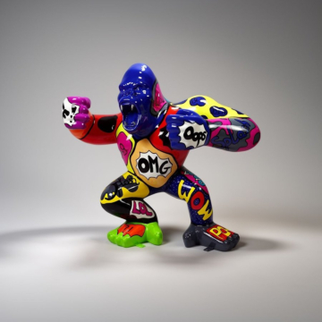 Gorilla 3D Figure - Gloss / Popart / H-180 cm