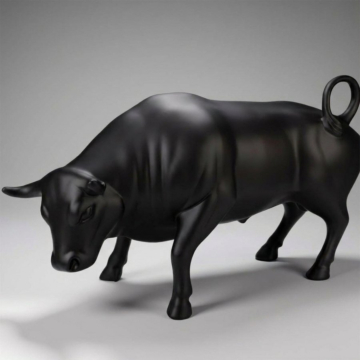 Satin Bull Statement Sculpture