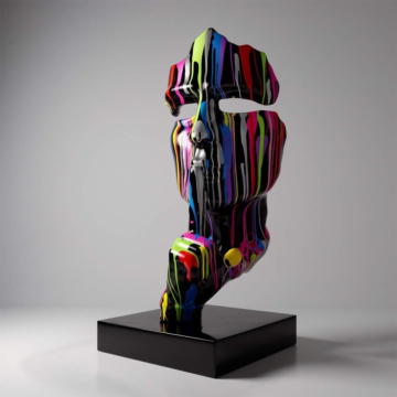 Gloss Modern Face Mask Model 3 Wall Sculpture