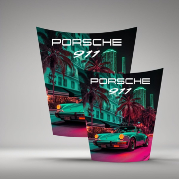 Porsche 911 Hood Premium Automotive Decor - Design 06, Gloss Finish