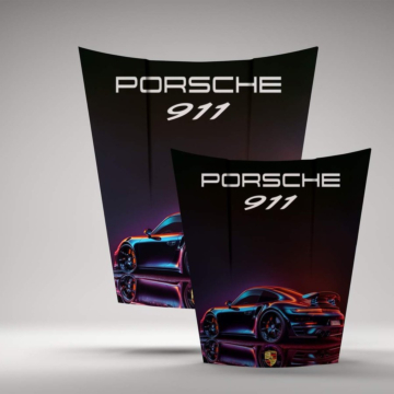 Porsche 911 Hood Designer Automotive Wall Art - Design 25, Gloss Finish