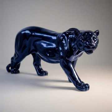 Blue Metallic Panther Designer Figure, 72 x 160 cm