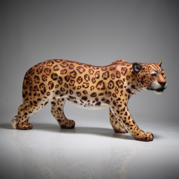 Gloss Leopard Designer Interior Panther Sculpture, 72 x 160 cm